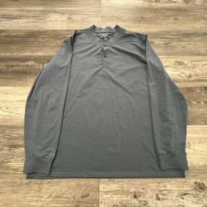 Bonobos Golf Heather Blue L Slim Fit Athletic Performance‎ Henley Shirt